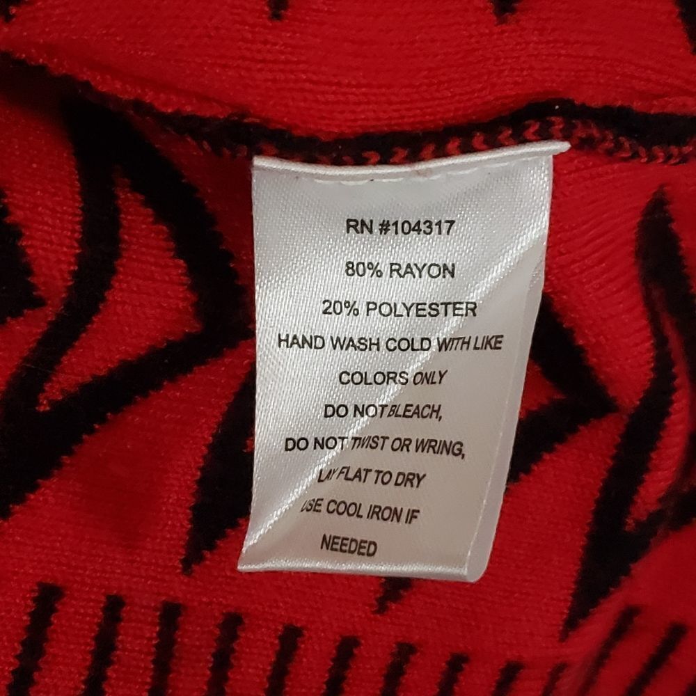 Derek Heart Red & Black Sweater Dress LARGE - Picture 16 of 16